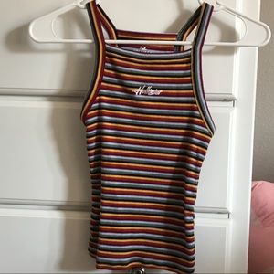 Hollister Rainbow Striped Halter Top